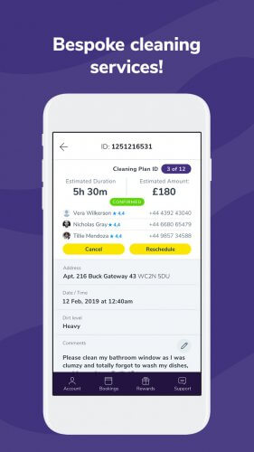 mobile app for cleaning service