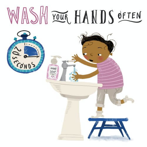 stop COVID-19 by washing hands