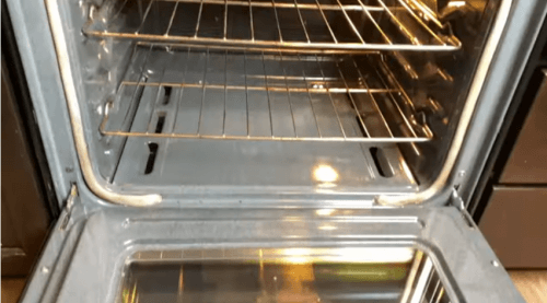 clean oven after cleaning result