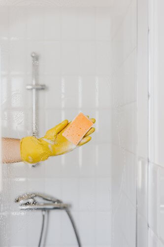 tips to remove hardwater from shower doors